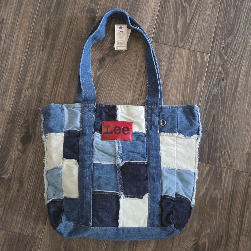 Lee x Kacey Musgraves Patchwork Tote Denim Bag Western Cowgirl Y2K Blue - Picture 2 of 10